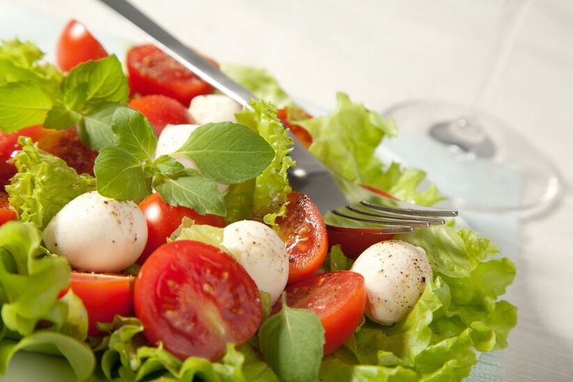 salade de légumes pour le régime canard