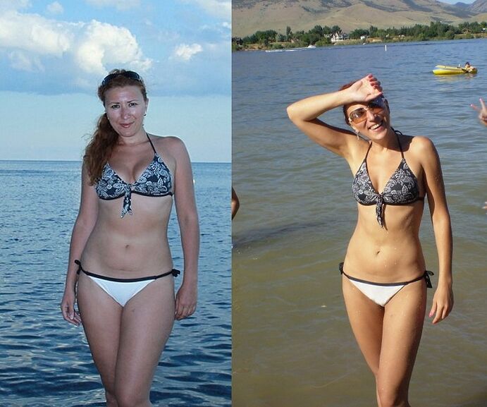 photo avant et après le régime au sarrasin